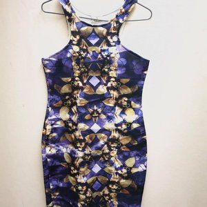 Nasty Gal Floral Halter Stretch Dress